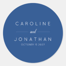 Mariage minimaliste français bleu moderne personna