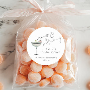 Sticker Rond Mariage Minimaliste Margs Remerciements Enterremen