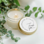 Sticker Rond Mariage minimaliste moderne Merci<br><div class="desc">Ces autocollants sont la touche finale parfaite à vos faveurs de mariage, ajoutant une touche d'élégance et d'appréciation. Avec un design classique et propre, ils complètent sans effort votre thème mariage. Partagez vos remerciements avec un style élégant à l'aide de ces autocollants ronds, laissant une impression durable de votre journée...</div>