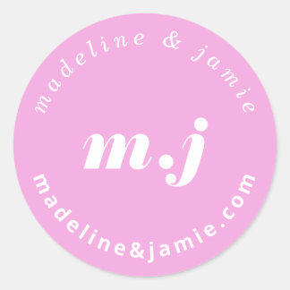 Sticker Rond Mariage minimum gras Date Enregistrer la date Jaun