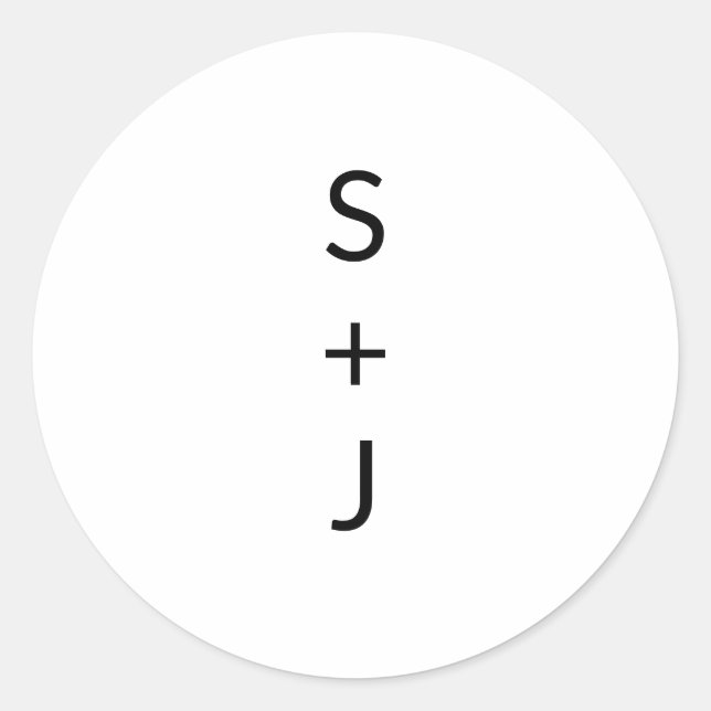 Sticker Rond Mariage moderne (Devant)