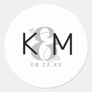 Sticker Rond Mariage moderne décoratif ID887