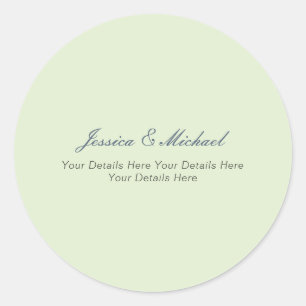 Sticker Rond Mariage Moderne Élégant Simple Professionnel