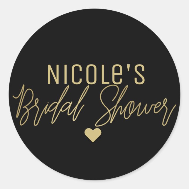 Sticker Rond Mariage Moderne Script PERSONNALISÉE Toute Couleur (Devant)