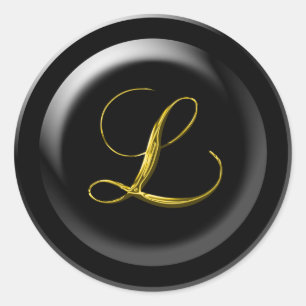 Sticker Rond Mariage Monogramme Seal L