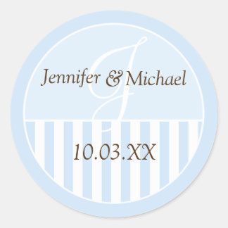 Sticker Rond Mariage monographique personnalisé Favoriser les É