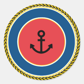 Sticker Rond Mariage nautique