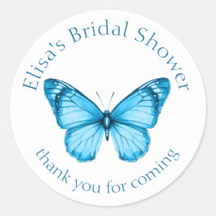 Sticker Rond Mariage Papillons Élégants Fête Prénuptiale SUR ME