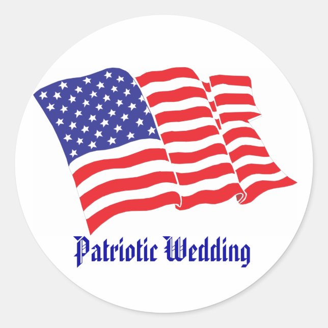 Sticker Rond Mariage patriotique (Devant)