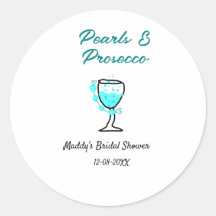 Mariage perles et prosecco plaque nom noir bleu 