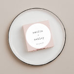 Sticker Rond Mariage personnalisé minimaliste Retro Typewriter<br><div class="desc">Étiquette minimaliste Retro Noir et Blanc Personnalisé Mariage Classique Rond Sticker</div>