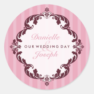 Sticker Rond MARIAGE PERSONNALISÉ SEAL :: luxueux luxe 2