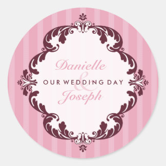 Sticker Rond MARIAGE PERSONNALISÉ SEAL :: luxueux luxe 2