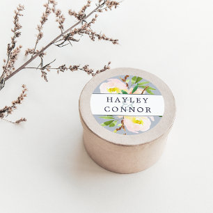 Sticker Rond Mariage personnalisé Spring Blush