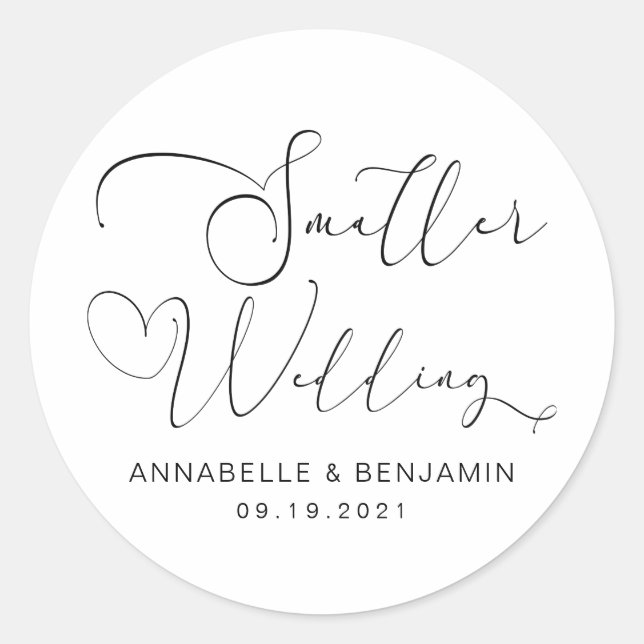 Sticker Rond Mariage plus petit (Devant)