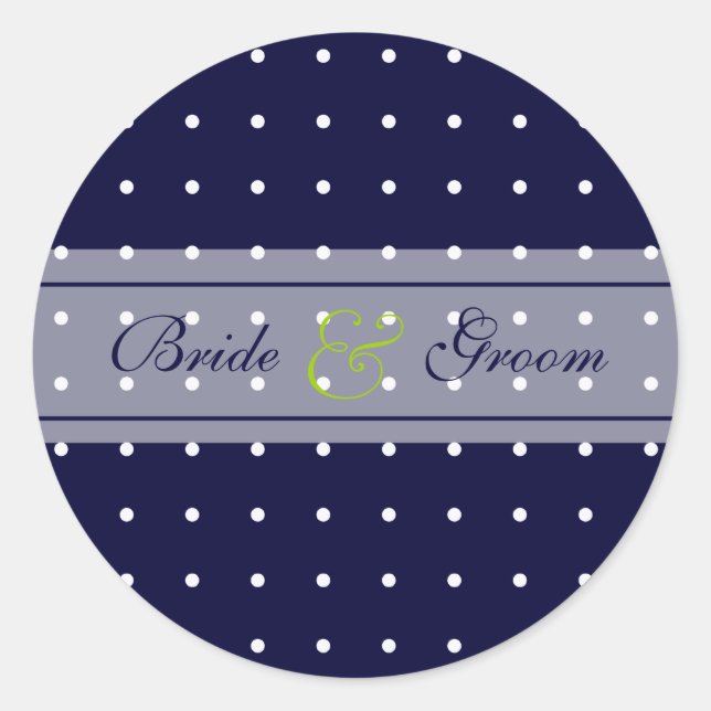 Sticker Rond Mariage pointé (Devant)