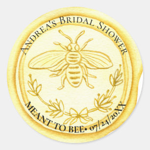 Sticker Rond Mariage prévu pour l'abeille Shower de mariage