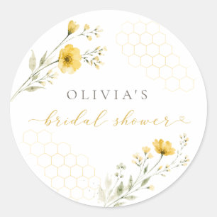 Sticker Rond Mariage prévu pour l'abeille Shower de mariage