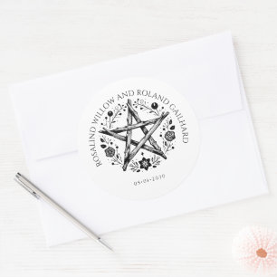 Sticker Rond Mariage romantique Pagan Wicca