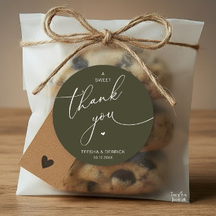 Sticker Rond Mariage Romantique Un Merci Doux Cookies