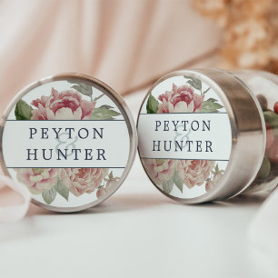 Sticker Rond Mariage Rose