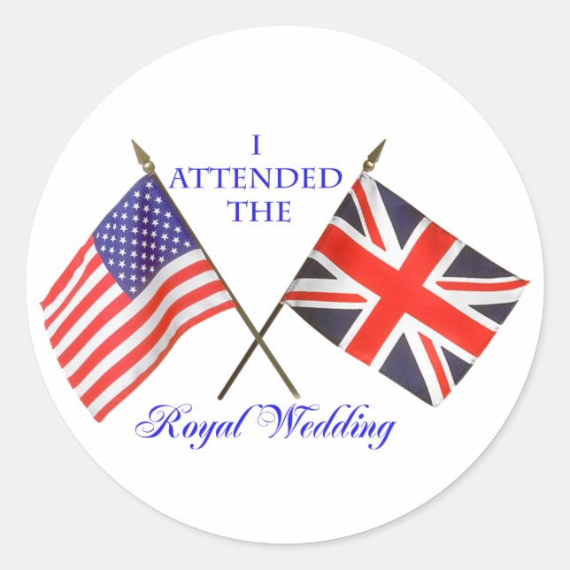 Sticker Rond Mariage royal (Devant)