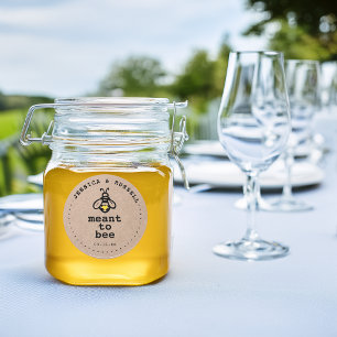 Sticker Rond Mariage Rustique Meant To Bee