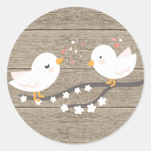 Sticker Rond Mariage Rustique Pot en Verre Bleu Marine en Distr