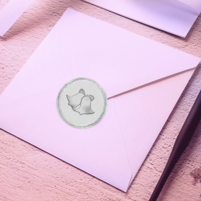 Sticker Rond Mariage Silver Bells (Créateur téléchargé)