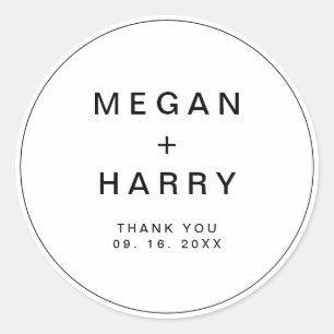 Sticker Rond Mariage simple et élégant