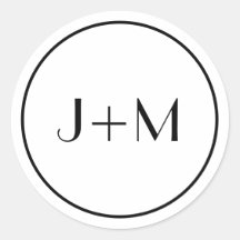 Mariage simple minimaliste de monogramme noir