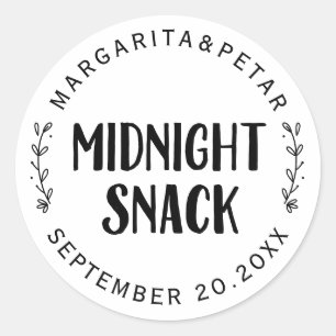 Sticker Rond Mariage Snack de minuit