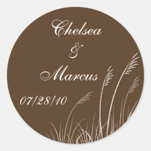 Sticker Rond Mariage sur la plage de Sea Oats