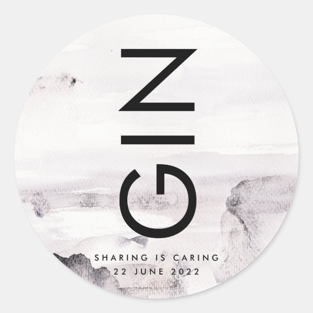 Sticker Rond Mariage ultra moderne et neutre en termes de genre (Devant)