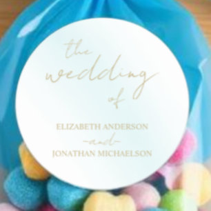 Sticker Rond Mariage Vague Aquarelle Bleue