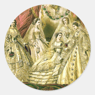 Sticker Rond Mariage victorien