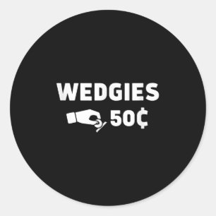 Sticker Rond Mariages 50 Cents Drôle Insertion Pièces Design