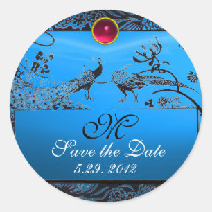 Sticker Rond MARIAGES INSÉPARABLES MONOGRAM noir blanc rouge bl