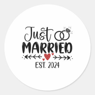 Sticker Rond Marié 2024 Couple Marié Marié Et Marié