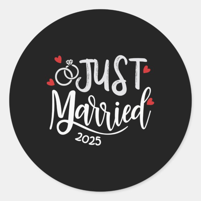 Sticker Rond Marié 2025 - Cercles Mariages De Mariée Et De Cham (Devant)