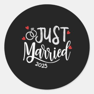 Sticker Rond Marié 2025 - Cercles Mariages De Mariée Et De Cham