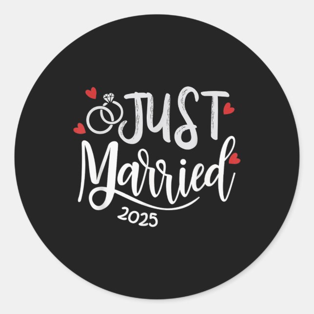Sticker Rond Marié 2025 - Mariée &amp; Mariage de chambre annea (Devant)