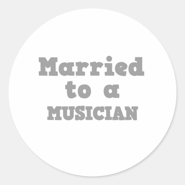 STICKER ROND MARIÉ À UN MUSICIEN (Devant)