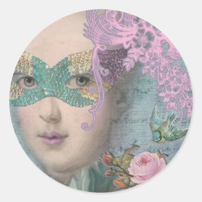 STICKER ROND MARIE ANTOINETTE (Devant)
