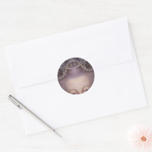Sticker Rond Marie Antoinette Enveloppe vintage