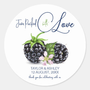 Sticker Rond Marié aux Mûres Fruitées d'Amour   Mariage