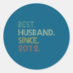Sticker Rond Marié depuis 2012 Couple Épique