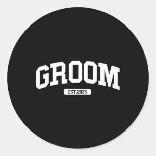 Sticker Rond Marié Épouse 2025 Tout Juste Mariés Couple Fiançai