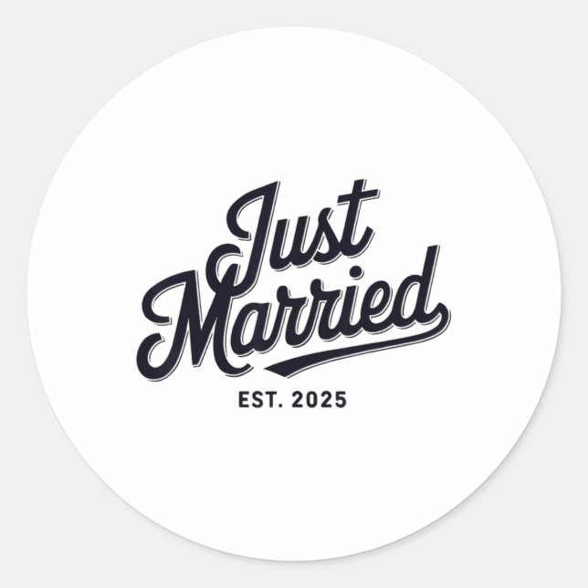 Sticker Rond Marié Est 2025 Femme Mariage M. Et Mme Brid (Devant)