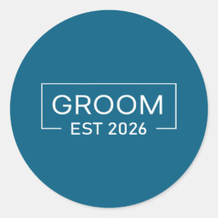 Sticker Rond Marié est 2026 mariage marié fiançailles s'apprête